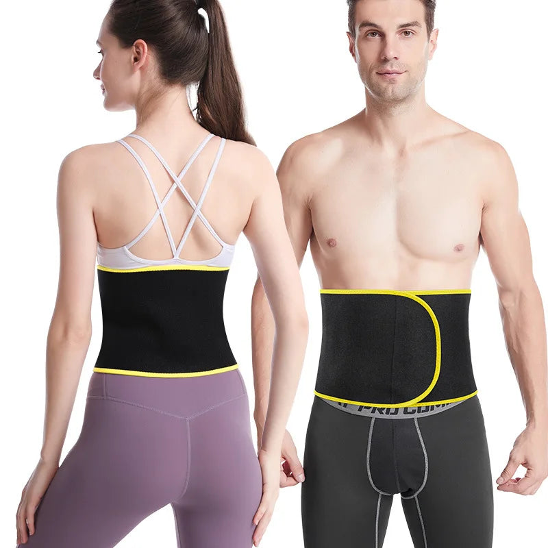 Women and Men's Sports Safety Waist Support Belt Flexible Neoprene Pressed Sweat Slimming Fitness Protection