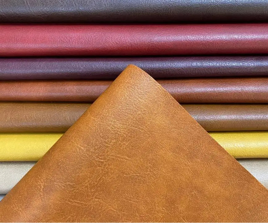 Eco Friendly Soft Napa PVC Vegan Faux Artificial Synthetic Leather Fabric for Sofa Chair Furniture Upholstery