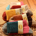 5 Pairs/Bag Mongolia Cashmere Rabbit Hair Women Girls Sport Socks Warm Wool Casual