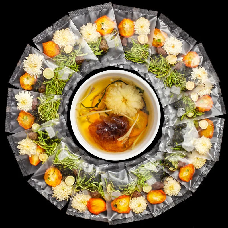 Natural Herbal Lung Cleansing Tea with Dried Scaphium Scaphigerum Honeysuckle Chrysanthemum