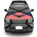 Promotional Product Patriotic 120x160cm Premium Sublimation Print Car Hood Flag Custom American Eagle Flag Hood Cover Banderas