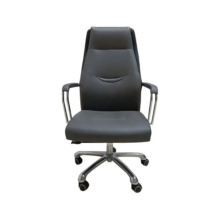 Ergonomic High Back Swivel Office Chair Contemporary Design Synthetic Leather Adjustable Height 3-Year Warranty Aluminum Alloy