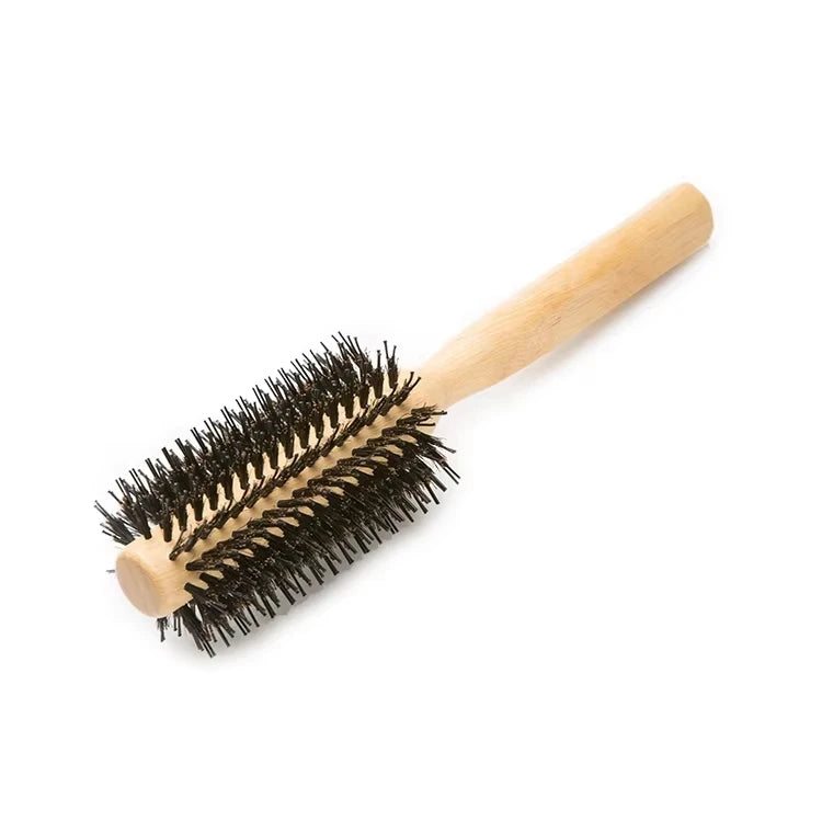 Curl Defining Brush Wooden Handle Straight Twill Roller Hairbrush Woman's Blow Curls Hair Comb