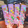 2021 New 10pcs/Set Cute Colorful Cartoon Hair Clips for Girls Lovely Ice Cream Hairpins Fashion Hair Accessories