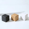 CSMD 4x4x4cm Chinese Manufacturers Wholesale Kraft Paper Material Recycled Black Gift Box for Personal Care