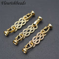 New Design Nickel Free Anti Fading Gold Plated CZ Pave Big Size Irregular Shape Spring Clasps Bracelet Accessories