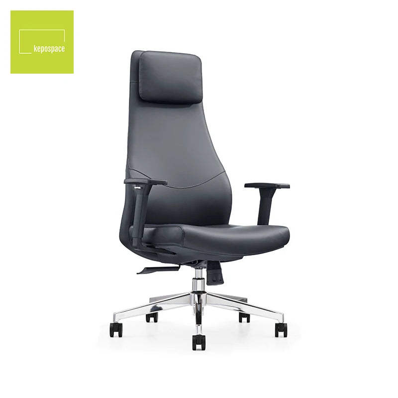 Customized Good Quality Comfortable Home High Back Black Leather Office Executive Ergonomic Manager Chairs with Wheel