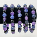 8mm Beaded Empowerment Bracelet Amethyst Black Obsidian Sodalite Courage and Confidence Gemstone Healing Bracelets