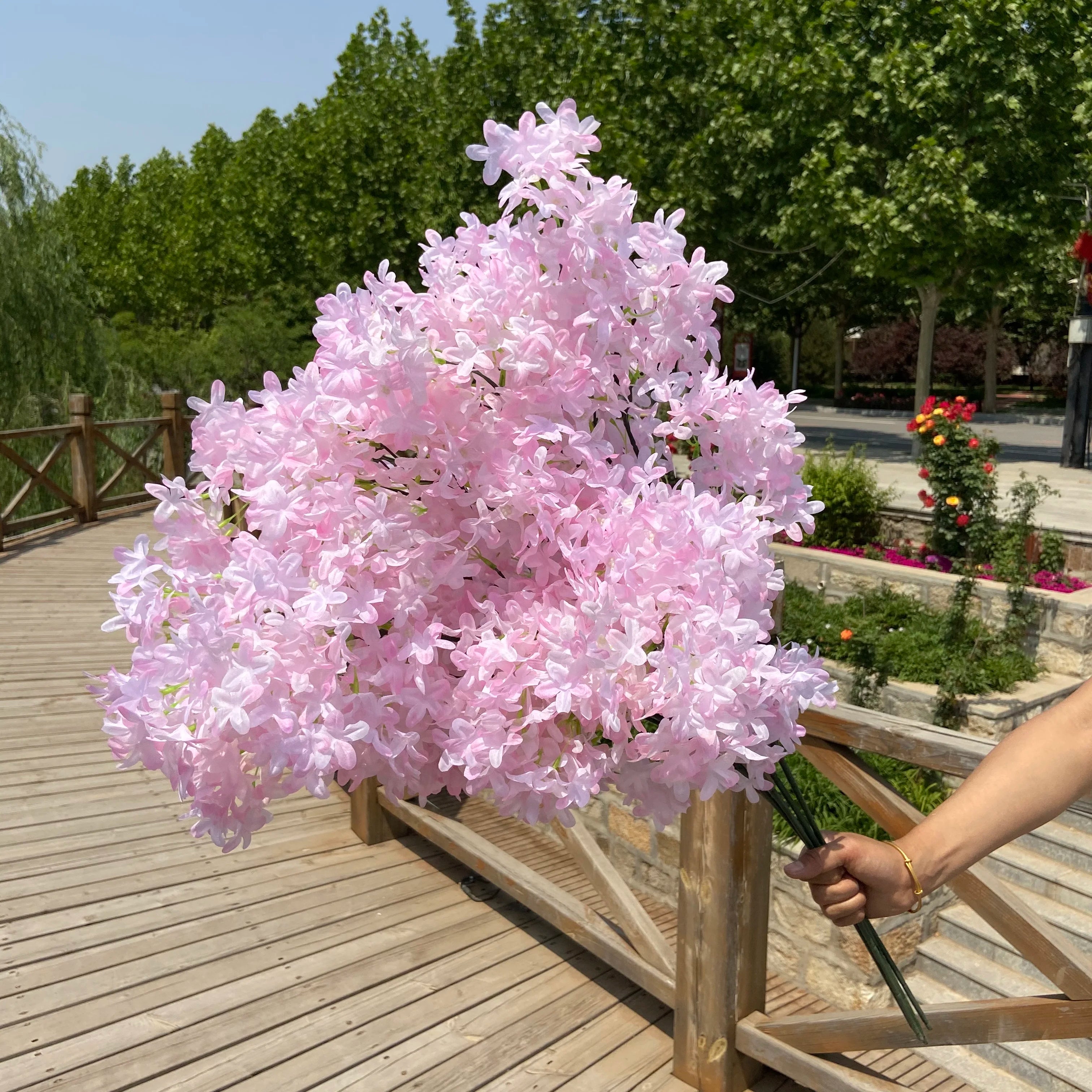 2021 Artificial Flower Wholesale Silk Cherry Blossoms Sakura Wedding Decoration