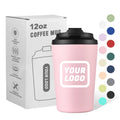 Custom Logo 304 Stainless Steel Gift Cup Creative Simple Car Business Vacuum 360ml Coffee Cup Portable Travel Coffee Mug
