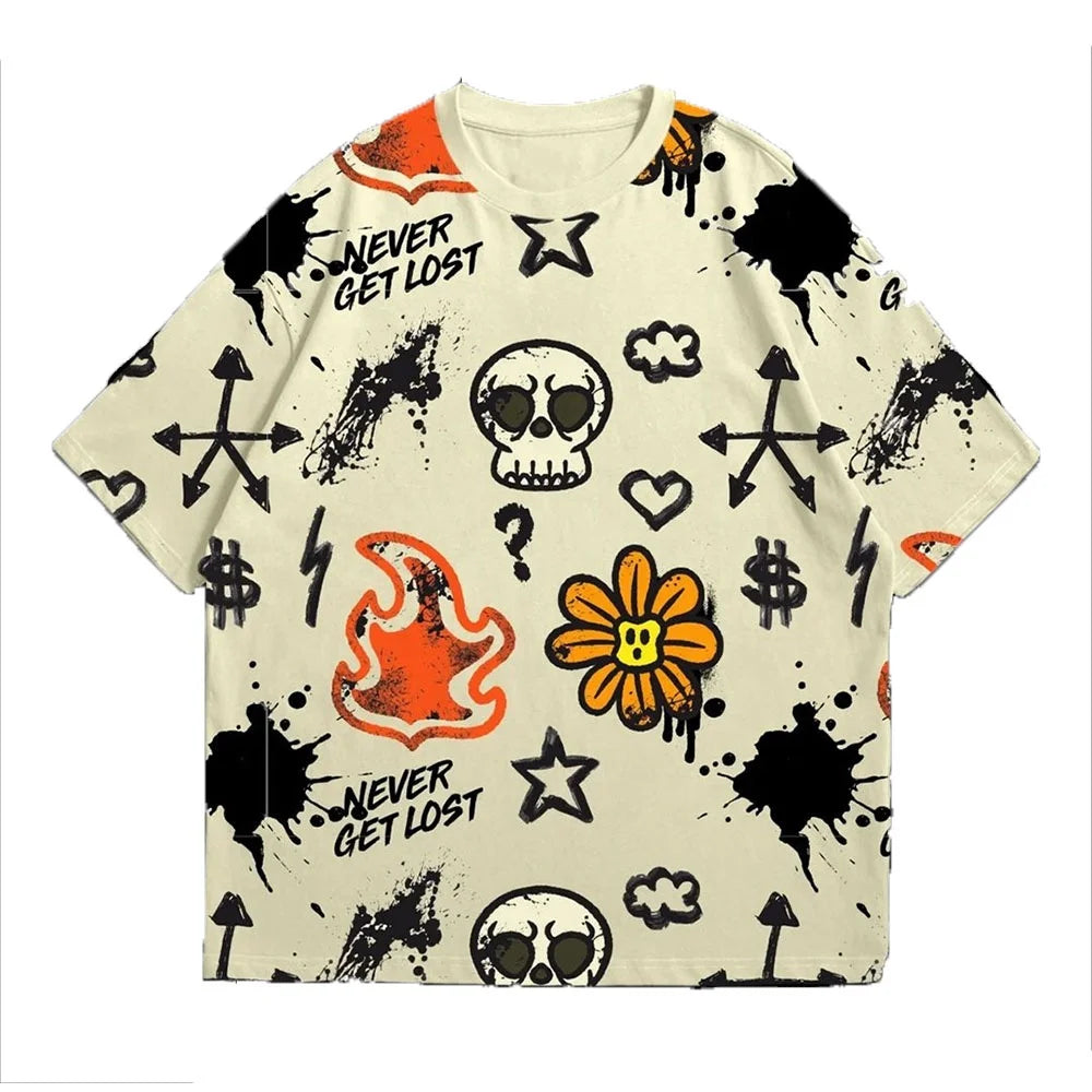 KY Custom Printed White Cotton Oversized T-Shirt 100% Breathable Knitted Fabric Short Sleeve O-Neck Bulk Blank DTG Shirts