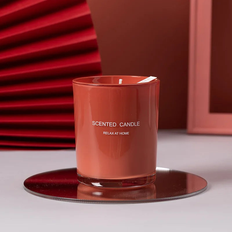 Luxury Frosted Glass Candle Jar Colored Glass Candle Jars Cheap Unique Candle Jars Glass