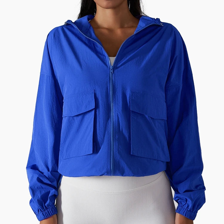 Women Soft Workout Wear Breathable Ladies Top Long Sleeve Women's Jackets Gym Fitness Sport Coat Sun Protection Jacket