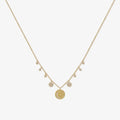 Laodun Hot Selling Ins Popular Fashion Jewelry Necklace Classic Pendant Star Moon Charms Brass Zircon Necklace Vermeil