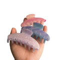 Cute Korean Style Neon Glitter Hair Claw Clip Daily Party Hair Accessories Sun Color Acetate Decorative Feature Flytop Back