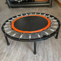 36-Inch Folding Stainless Steel Customizable Mini Indoor Trampoline for Adults & Kids with Foldable Storage 330 Pounds Max Load