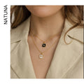 Female Celestial Jewelry North Star Necklace Mother of Pearl Pendant Necklace Best Friends 925 Silver Jewelry Enamel Necklace