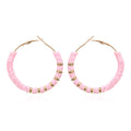 Wholesale Handmade Ladies Clay Earrings Polymer Handmade Geometric 5cm Hoop Earring Jewelry for Women Supplier