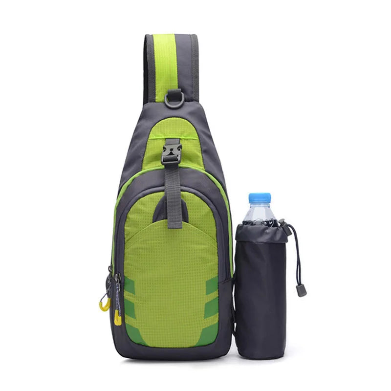 Custom Racing Pouch Chest Bag Gym Fitness Sport Running Waist Bag Hiking Fanny Pack with Water Bottle Detachable Flask Bag