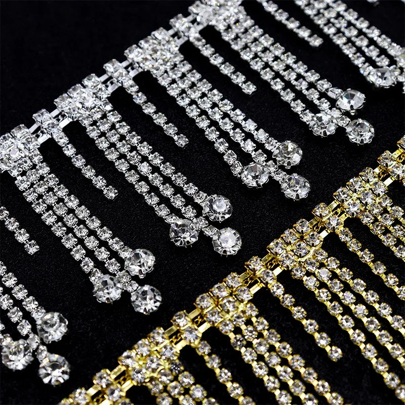 Rhinestone Chain Strap Tassel Chain Bracelet