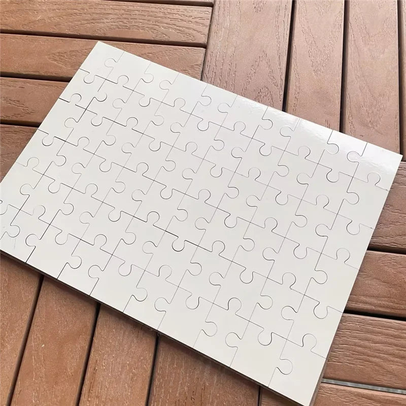 MDFSUB in Stock 3mm 60 Pieces Sublimation Mdf Puzzle Blank Hardboard Sublimation Mdf Wood Jigsaw Puzzle Game Children Adult