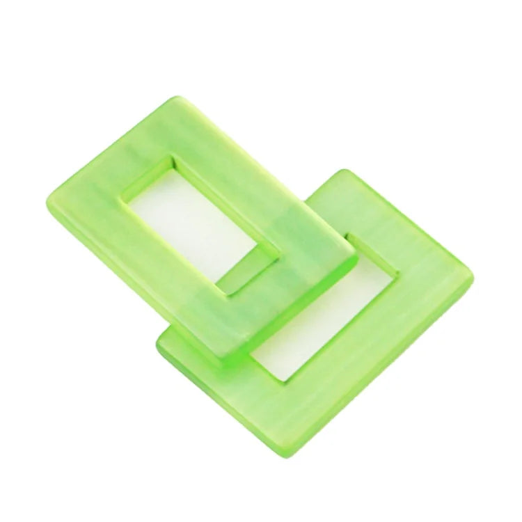 Factory Custom Resin Belt Bikini Plastic Buckles Amber Rings Connector