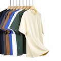 Custom Screen Print Men's T-Shirt 280gsm Heavyweight 100% Cotton Oversized Plain Style Knitted Fabric