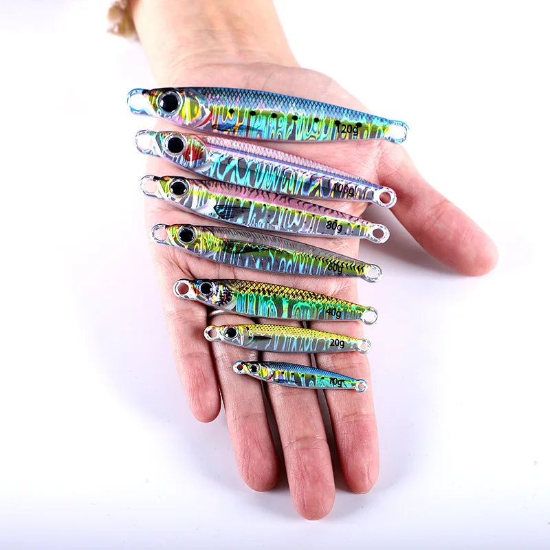 Tungsten Sea Fishing 10g/20g/30g/40g/60g/80g/100g/120g  Tungsten Metal Jig Lure Artificial Bait Slow Jigging Lure
