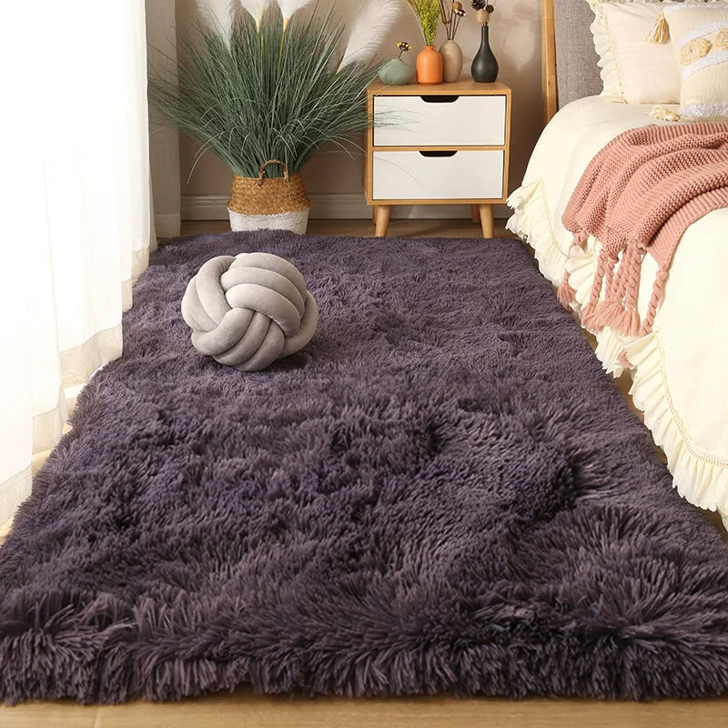 Nordic Thickened Shaggy Carpet Bed Mat 3D Technics Polyester Material for Bedroom and Living Room Tea Table Rugs