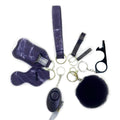 Lovely Pom Pom Sound Alarm Hand Sanitizer Holder No Touch Door Opener Self Defense Keychain Set-10pcs