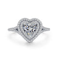 JZ1473 Heart Shape Women Promise Ring 925 Sterling Silver 12mm 5A CZ Engagement Wedding Band Rings for Women Bridal Fine Jewelry