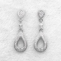 Sterling Silver 5*8mm Semi Mount Stud Eardrops Empty Frame Support Blank Setting S925 Base Without Center Stone DIY for Inlay