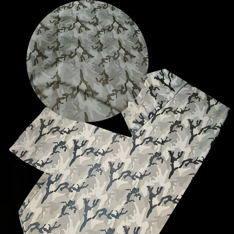 High Visibility Water Resistant Camo Disruptive Rib Pattern Reflective Polyester Nylon Fabric for Pet Dog Harness Vest Clothes