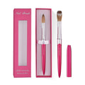 Custom Logo Nail Art Brush Rose Red Metal Hand Kolinsky Acrylic Nail Brush
