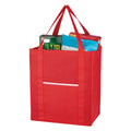 Eco-Friendly Reusable Large 2-Color Custom Sublimation Printed Non-Woven Laminated Handled Shoulder Closure Shopping Bags RPET