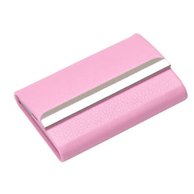 2026 Christmas Gifts Selling case Card Holder Customized Metal and PU Leather Name Business Wallet case