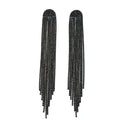 Jewelry Fashion Long Linear Dangle Earrings with Sparkly Tassels Trendy Statement Studs Featuring Pearls for Bridal Wedding