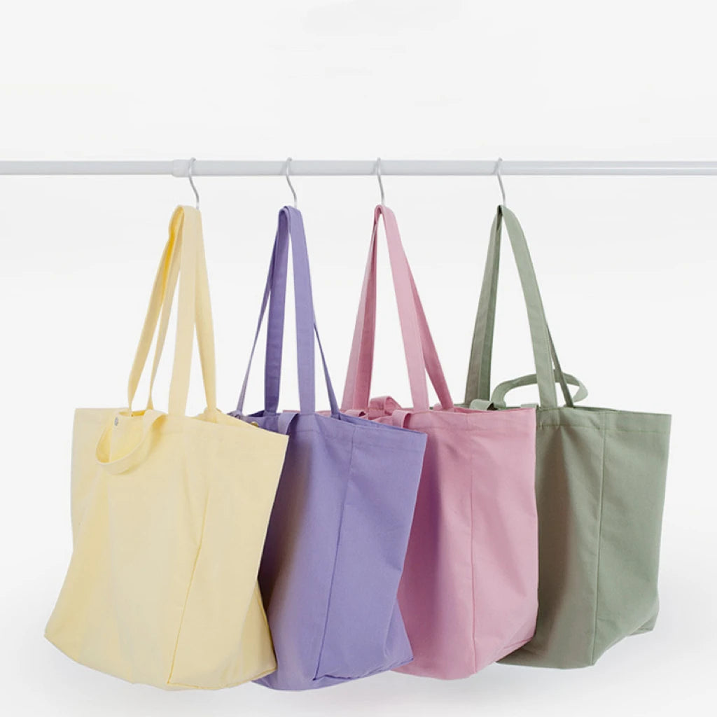 Wholesale Blank Canvas Travel Shopping Bags Custom Two Handle Tote Bag Canvas Cotton Bags