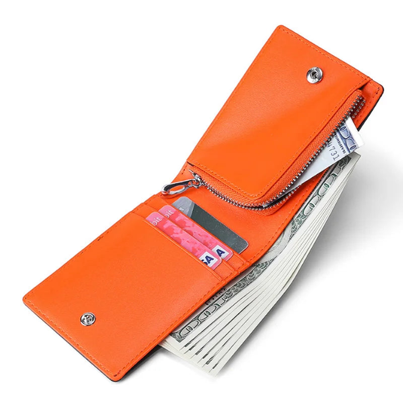 2026 Factory Direct Sale Genuine Leather Front Pocket Wallet Card Holder Wallet Slim Money Clip Wallets for Men