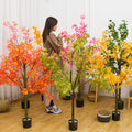 Wholesale Large Maple Leaf Artificial Flower Cherry Blossom Tree Fake Plants Artificial Bonsai Tree