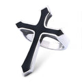 SS8-691R Steel Soldier Stainless Steel Cross Epoxy Men and Women Rings Party Punk Fashion Jewelry Gifts Chunky Cross Ring