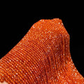 2mm Fashion Zircon for Jewelry Making Crafts Orange Red Round Faceted Gemstone Loose Beads 15"