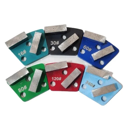 Factory Trapezoid Two Diamond Segments 40*12*12 mm Diamond Metal Grinding Disc for Concrete Floor and Stone Floor