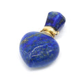 Hongzhuo Stone Jewelry Quartz Heart Lapis Lazuli Perfume Bottle Pendant For Necklace Natural Crystal Gemstone Pendant
