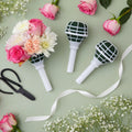 D164 Wedding Decor Floral Arrangements Wet Foam With Sturdy White Handheld Design Foam Bouquet Holders