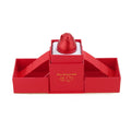 Custom Eco Friendly 8CM Rotating Creative Romance Red Rose Flower Lifting Propose Marriage Ring Box Jewelry Gift Box Packaging