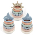 Food Grade the First Year Early Learning Toy Stacking Ring Silicone Stacking Blocks
