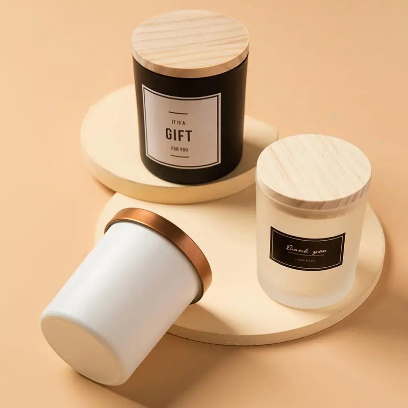 Suppliers Unique Vintage Luxury Colored Empty Glass Candle Jars With Lids and Box