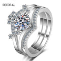 Fashion Luxury Designer Moissanite Ring 925 Sterling Silver Geometry Engagement Wedding Jewelry Rings for Women