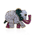 Wholesale Rhinestone Elephant Brooch Pin Elegant Animal Jewelry Accessory for Men Women Wedding Party Gift Decoration Use Bag